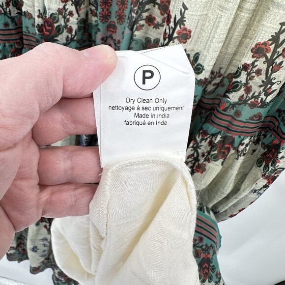 ANTHROPOLOGIE BHANUNI BY JYOTI maxi dress floral beaded sleeveless ruffle 4 - Picture 11 of 11